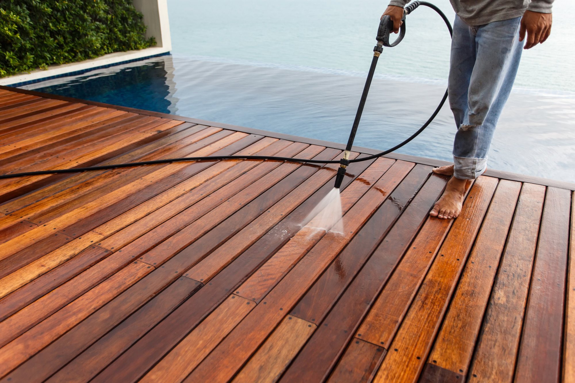 This Is How to Clean a Pool Deck the Right Way